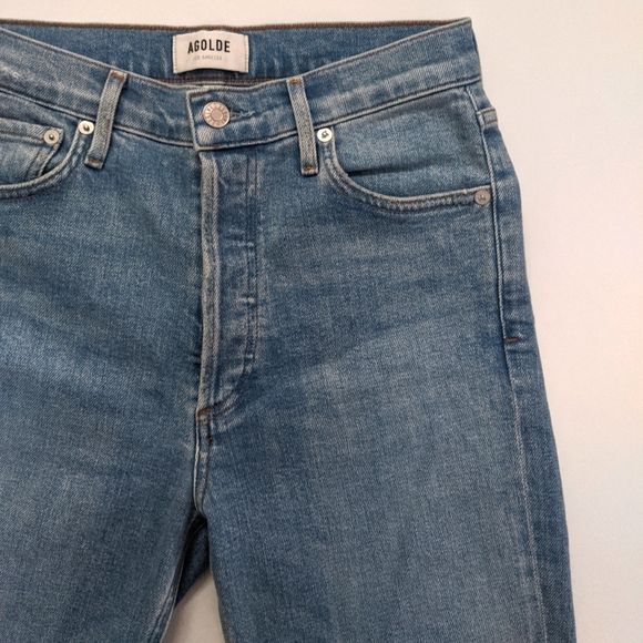 agolde nico high rise slim fit in jeans in embark size 25 nwot - Picture 7 of 9